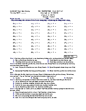 Bộ đề thi THPT Quốc gia môn Lịch sử năm 2017 - Sở GD & ĐT Bình Dương